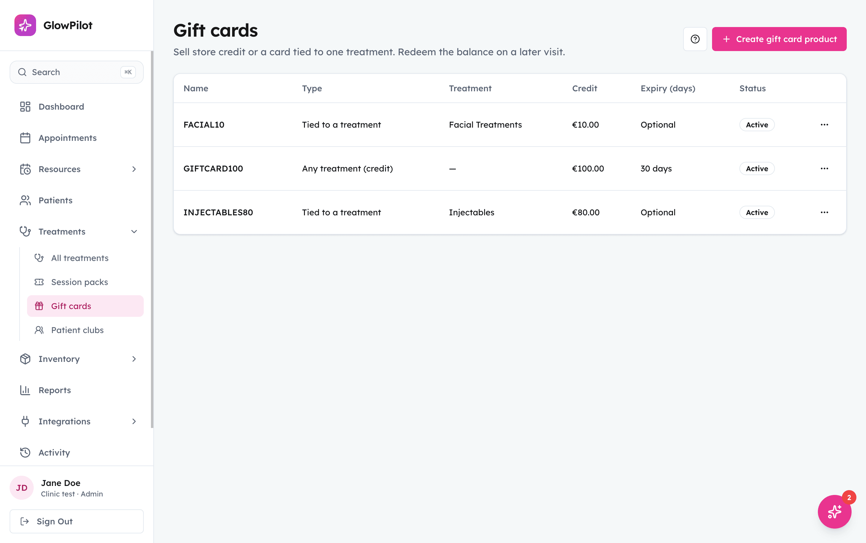 Gift cards